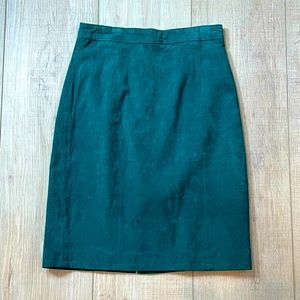TEAL SUEDE SKIRT • VINTAGE • WESTERN